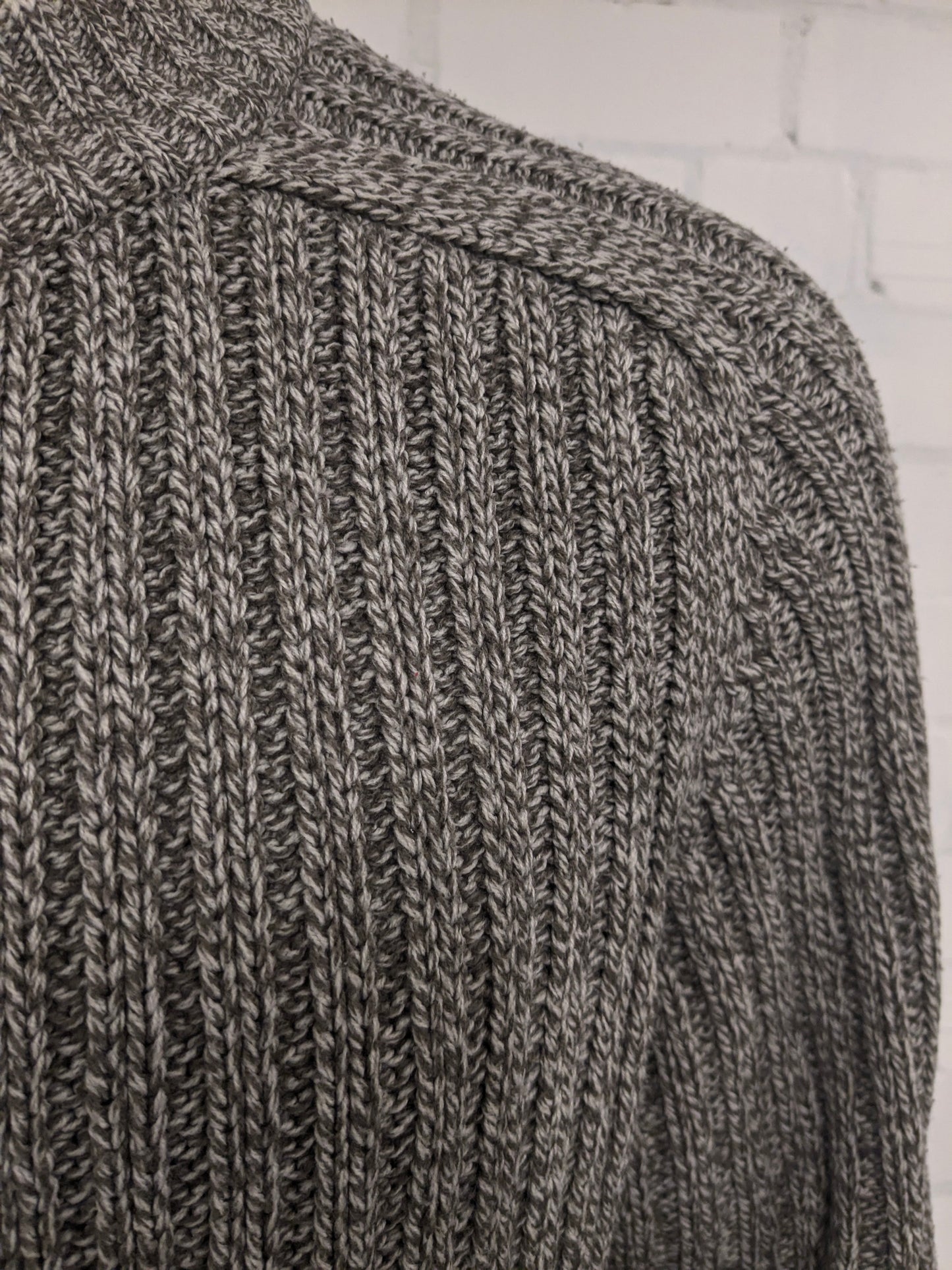 Gilet autentico. Motivo tattile misto beige. Taglia 2XL/XXL.