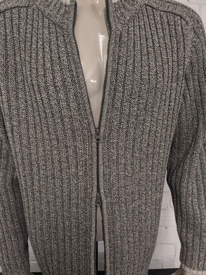 Gilet autentico. Motivo tattile misto beige. Taglia 2XL/XXL.