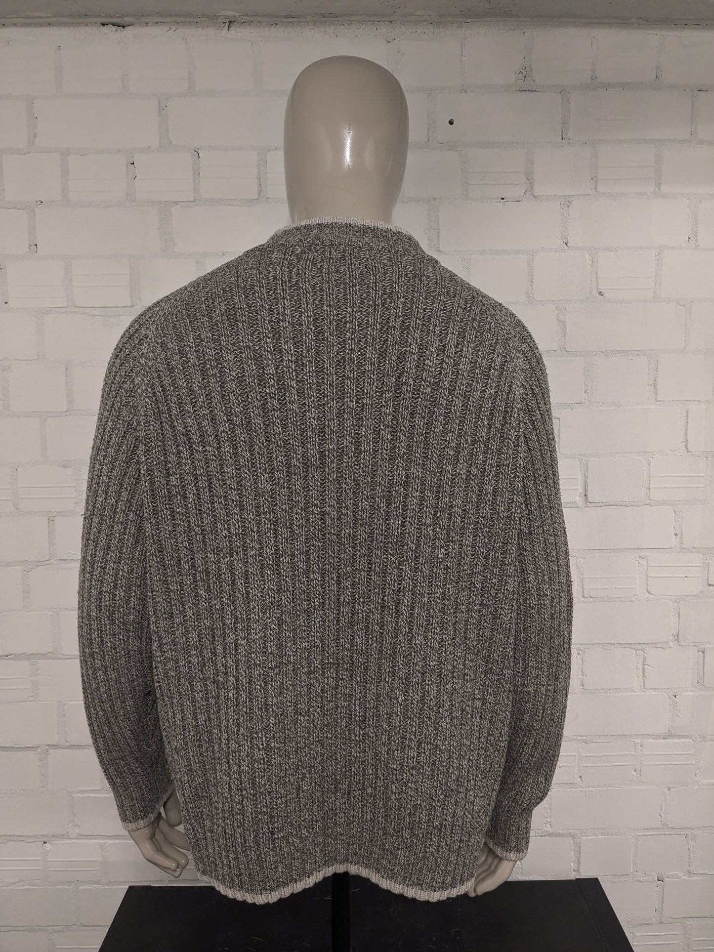 Gilet autentico. Motivo tattile misto beige. Taglia 2XL/XXL.