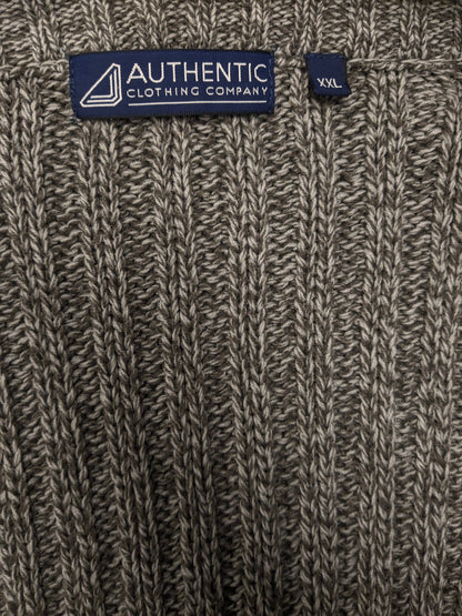 Gilet autentico. Motivo tattile misto beige. Taglia 2XL/XXL.