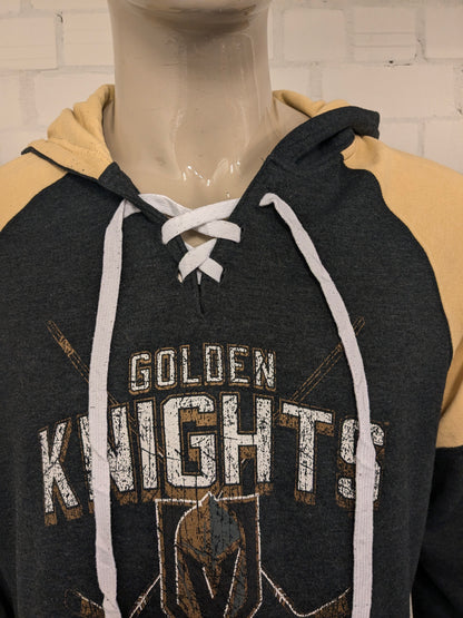 Official NHL Golden Knights Hoodie. Antraciet Geel gekleurd. Maat 2XL / XXL.