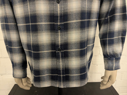 Levi's shirt. Blue Beige White checked. Size L.