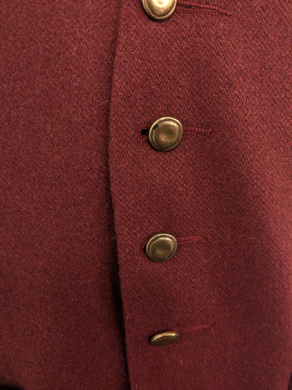 Vintage Nico Wollen gilet. Rood gemêleerd. Maat M.