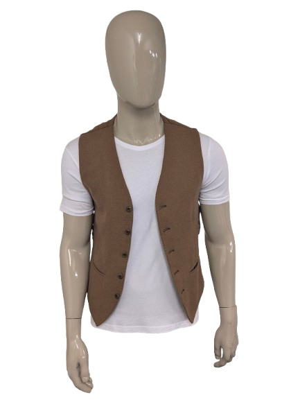 Gilet Gibson London. Motif marron. Taille M.