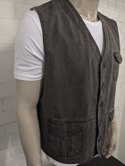 Chaleco / calentador de cuerpo Bellone.s. Rayas marrones. Talla 2XL / XXL