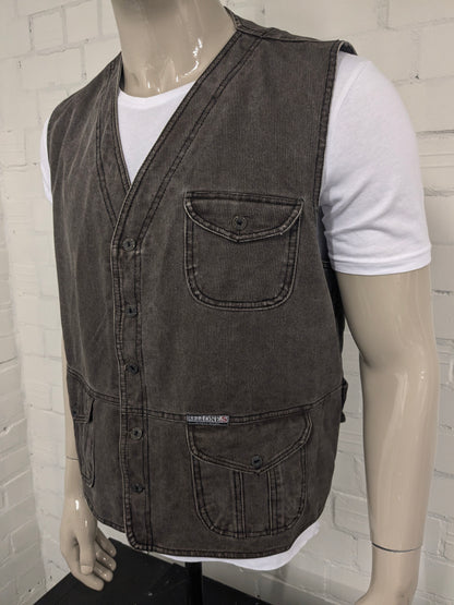 Chaleco / calentador de cuerpo Bellone.s. Rayas marrones. Talla 2XL / XXL