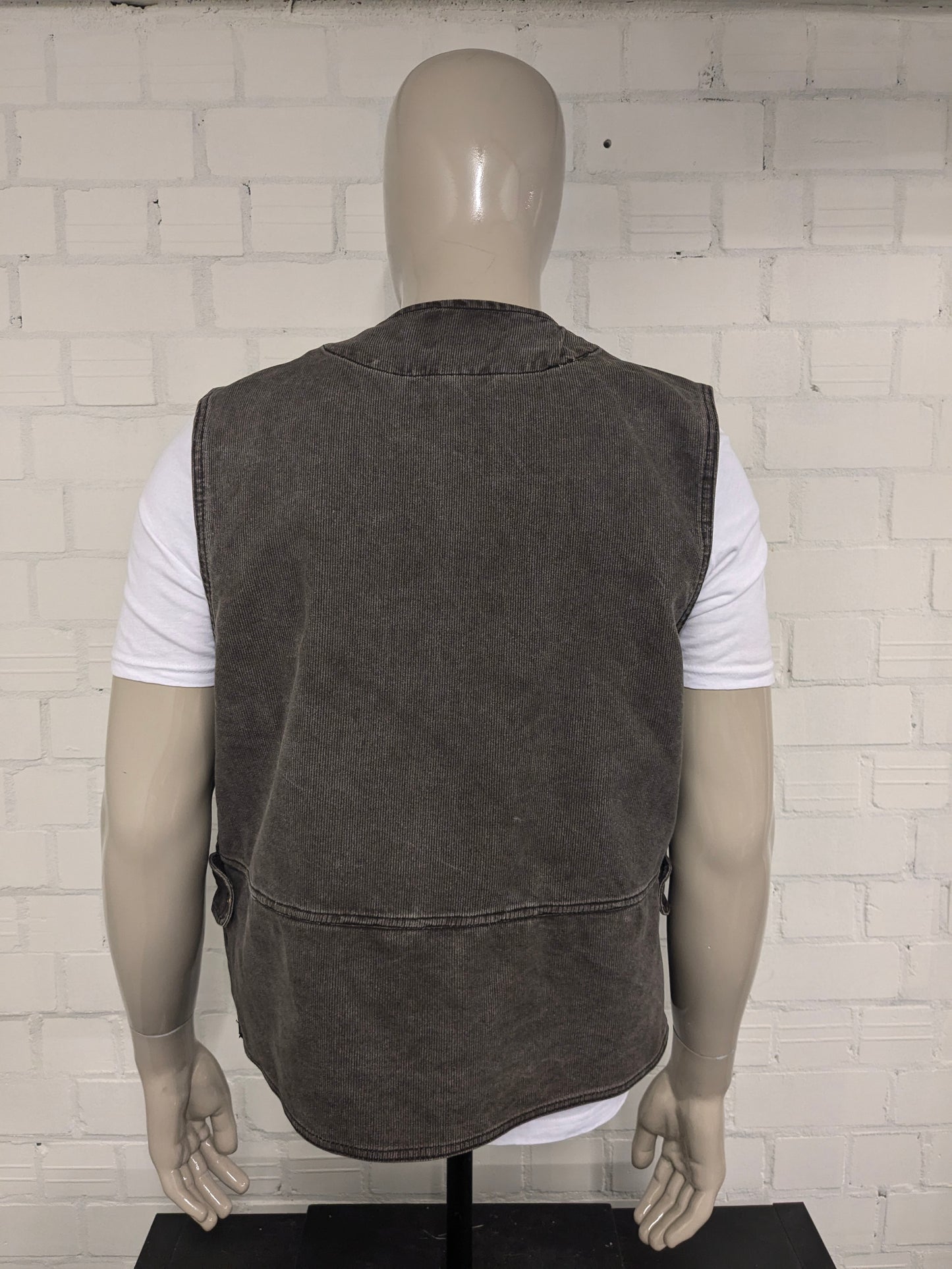 Chaleco / calentador de cuerpo Bellone.s. Rayas marrones. Talla 2XL / XXL