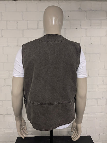 Chaleco / calentador de cuerpo Bellone.s. Rayas marrones. Talla 2XL / XXL