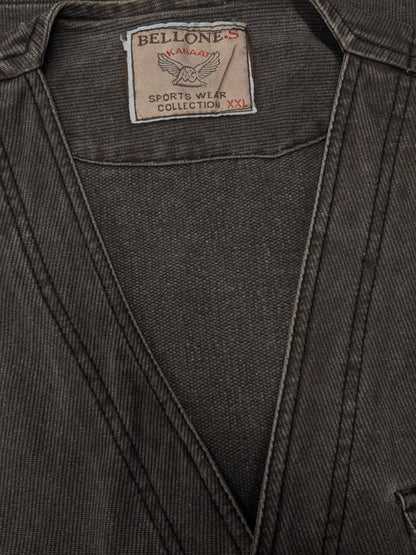 Chaleco / calentador de cuerpo Bellone.s. Rayas marrones. Talla 2XL / XXL