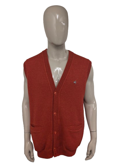 Vintage Best Company Weste / Spencer – Orange Melange – Größe XL
