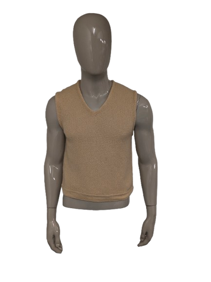 Vintage Pringle 100% Alpaca Wollen spencer met V-Hals. Geel gekleurd. Maat S.