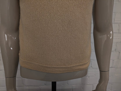 Vintage Pringle 100% Alpaca Wollen spencer met V-Hals. Geel gekleurd. Maat S.