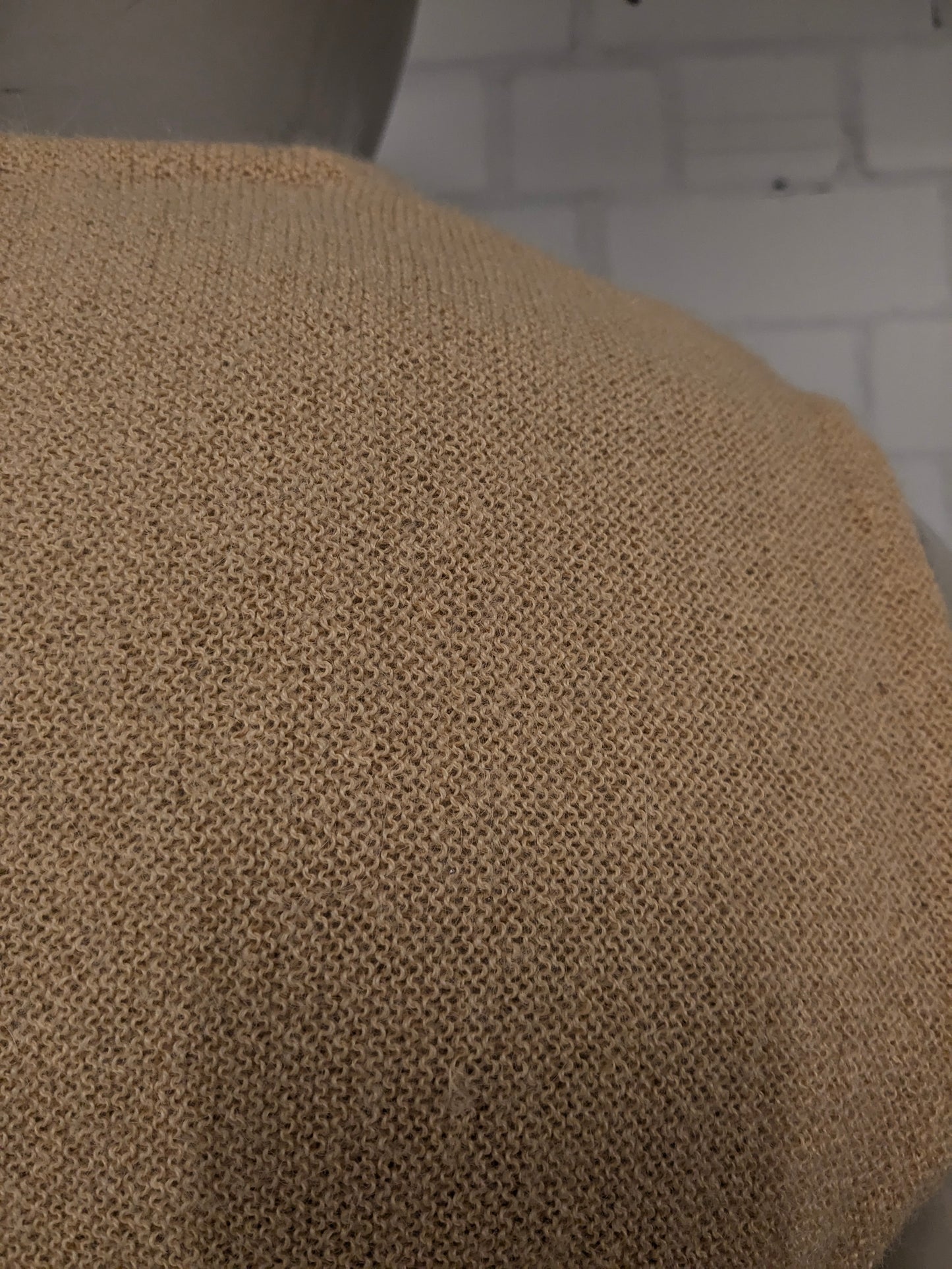 Vintage Pringle 100% Alpaca Wollen spencer met V-Hals. Geel gekleurd. Maat S.