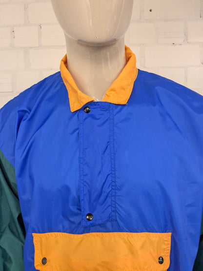 Fantastisch Vintage Olympique Albertville '92 windjack. Blauw Geel Groen gekleurd. Maat L / XL.
