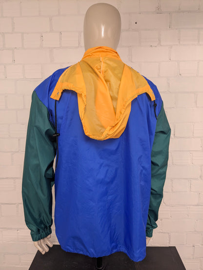 Fantastisch Vintage Olympique Albertville '92 windjack. Blauw Geel Groen gekleurd. Maat L / XL.
