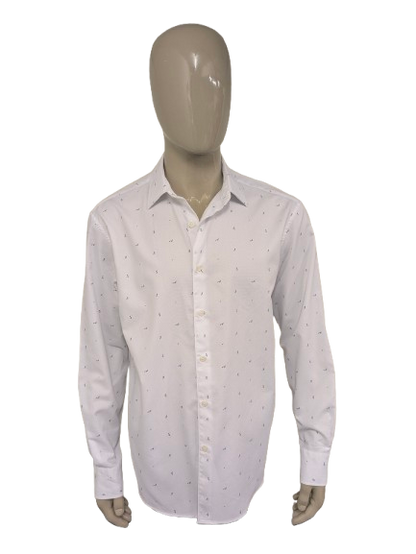 Zara shirt. White with Blue tennis men print. Size XL. regular fit.