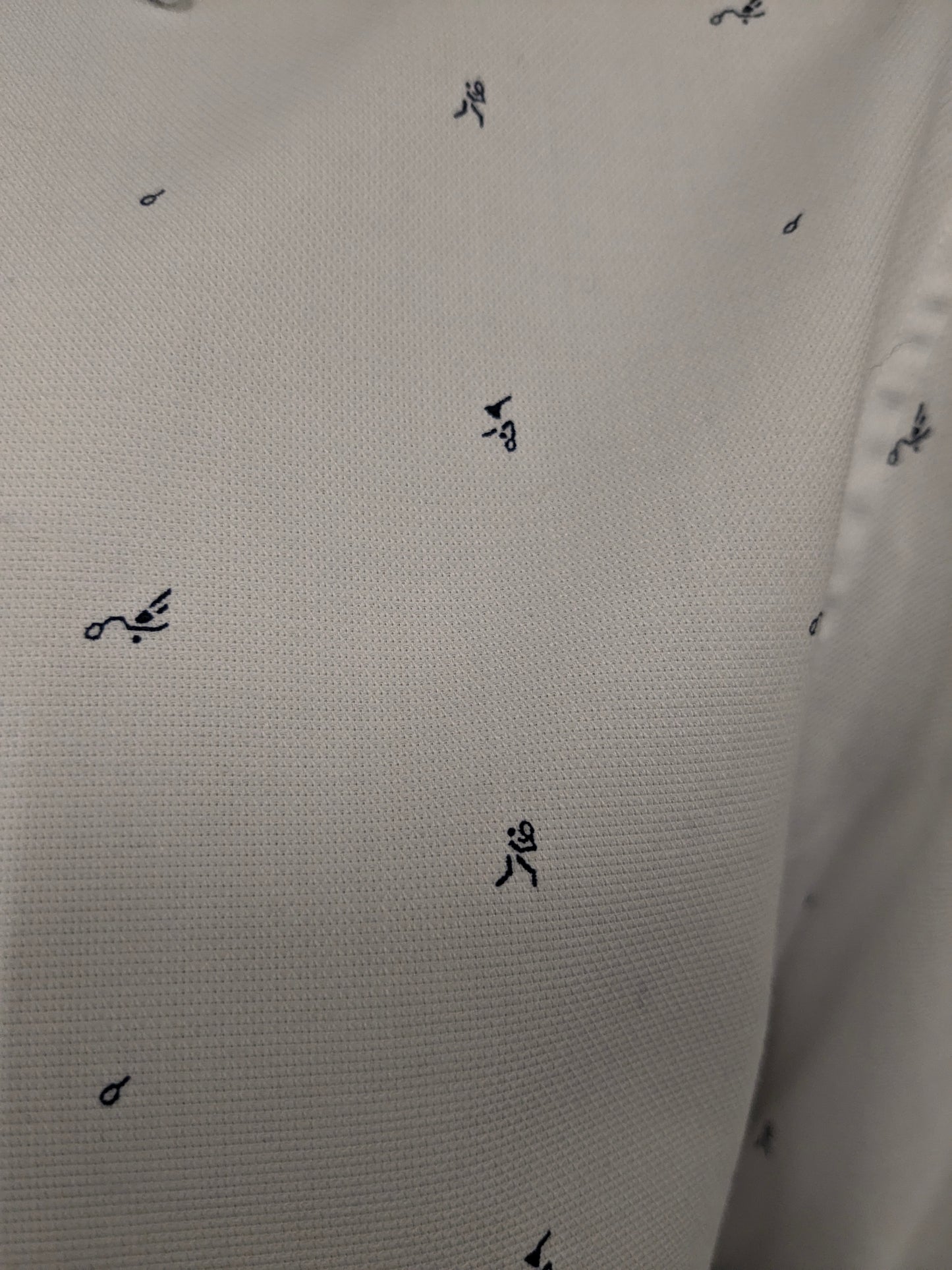 Zara shirt. White with Blue tennis men print. Size XL. regular fit.