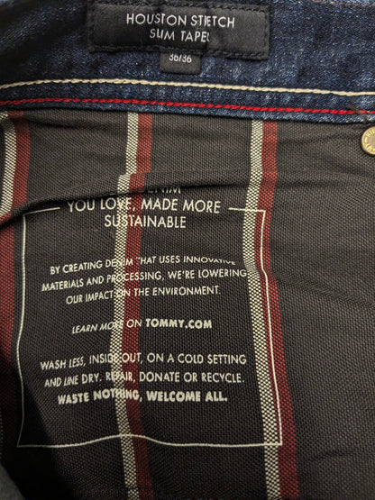 Tommy Hilfiger jeans. TH Flex. Dark Blue colored. Size W36 - L36. Houston stretch.
