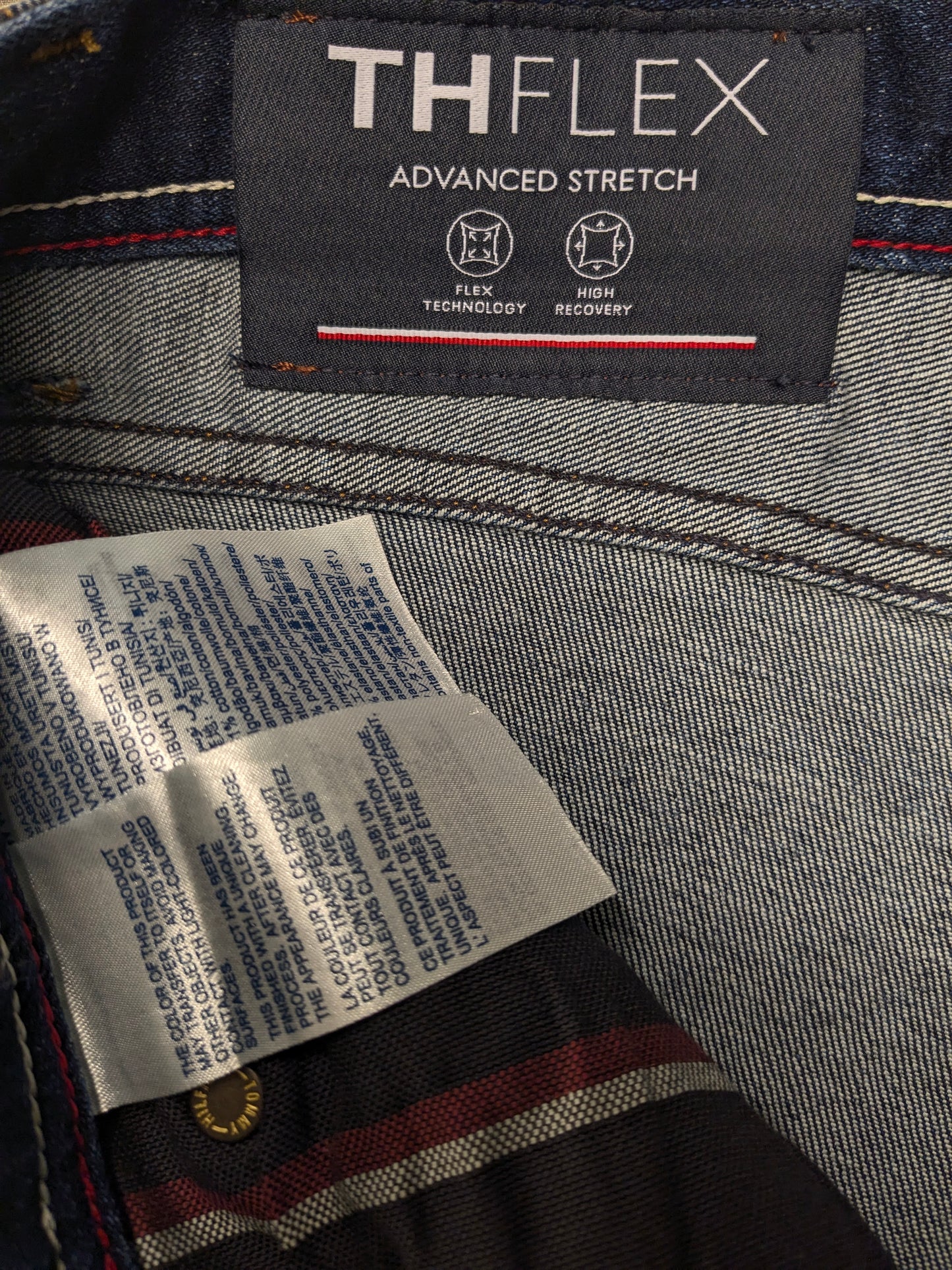 Tommy Hilfiger jeans. TH Flex. Dark Blue colored. Size W36 - L36. Houston stretch.