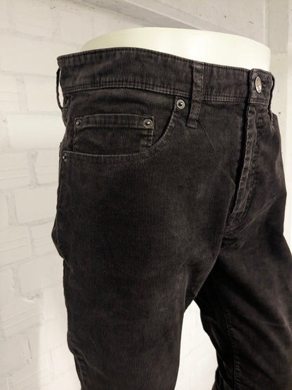 Good Fellow ribbed trousers. Dark Brown colored. Size W34 - L30. slim fit.