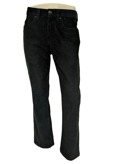 Haggar ribbed trousers. Colored black. Size W32 - L32.