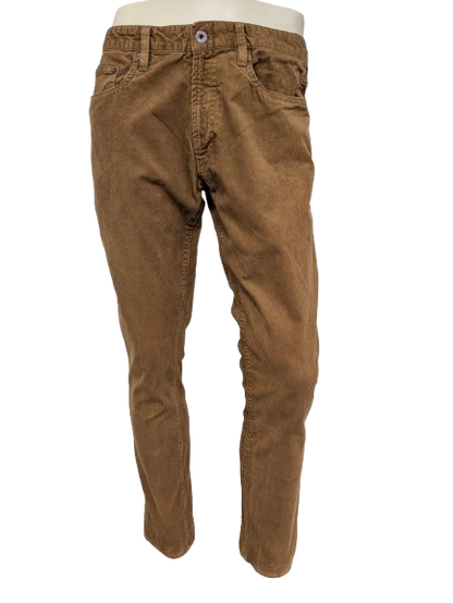 Pantalon côtelé Bonobo. De couleur marron clair. Taille W34 - L32. Tapez sur mesure.