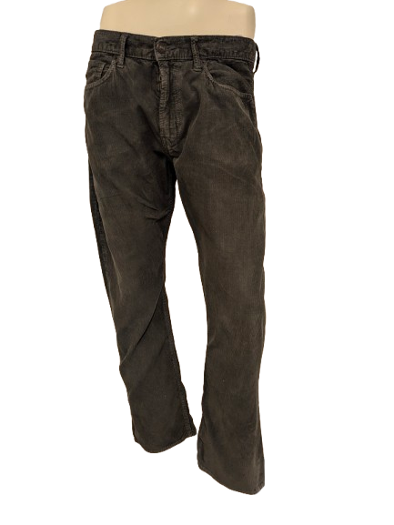 Gerippte Hose von American Eagle. Grau gefärbt. Größe B33 - L32. Geben Sie Original gerade ein.