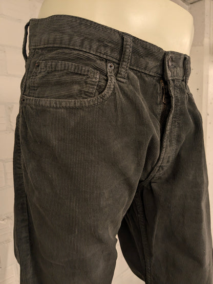 American Eagle ribbed trousers. Colored gray. Size W33 - L32. Type Original straight.