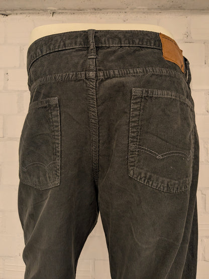 American Eagle ribbed trousers. Colored gray. Size W33 - L32. Type Original straight.