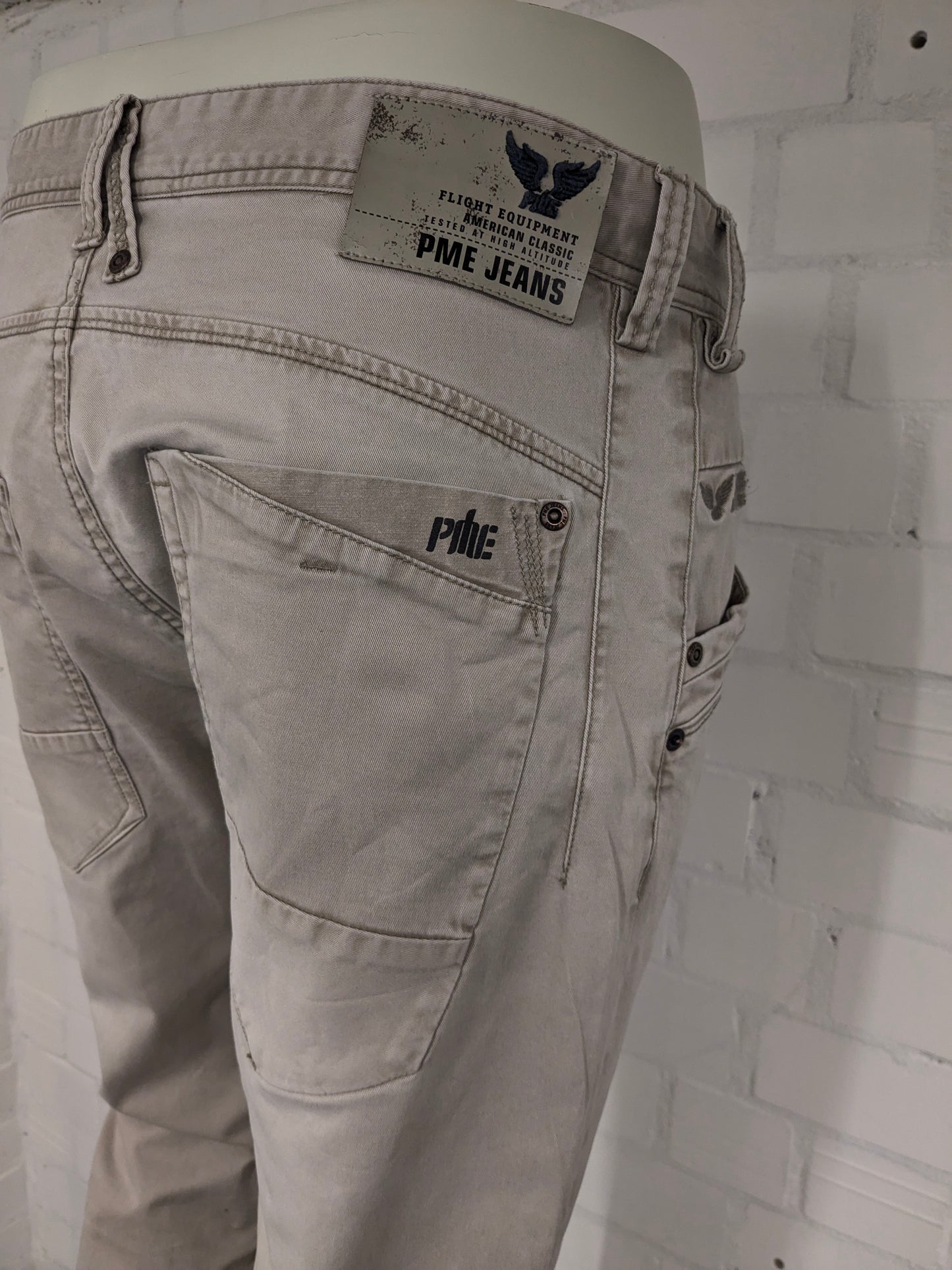 Pantaloni PME Legend Bare Metal. Colore beige. Taglia W33 - L32.