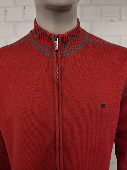 Gilet State of Art con cerniera. Arancio Grigio misto. Taglia L.