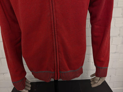 Gilet State of Art con cerniera. Arancio Grigio misto. Taglia L.