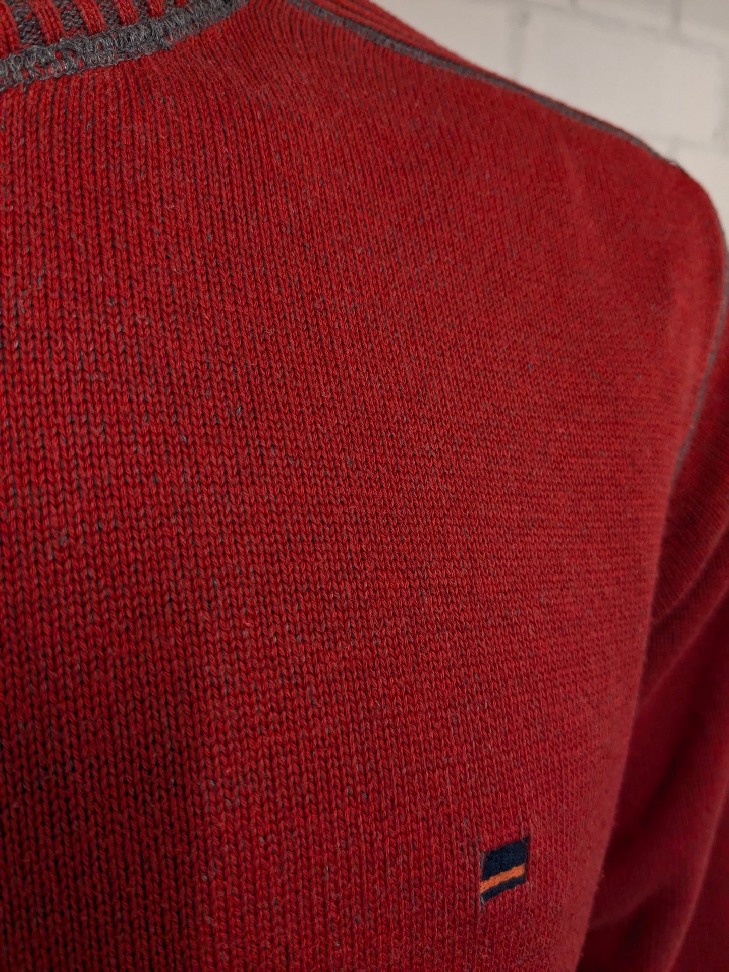 Gilet State of Art con cerniera. Arancio Grigio misto. Taglia L.