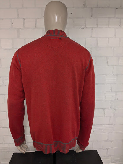 Gilet State of Art con cerniera. Arancio Grigio misto. Taglia L.