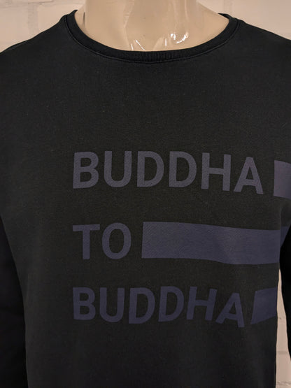 Suéter de Buda a Buda. Negro con estampado. Talla XL.