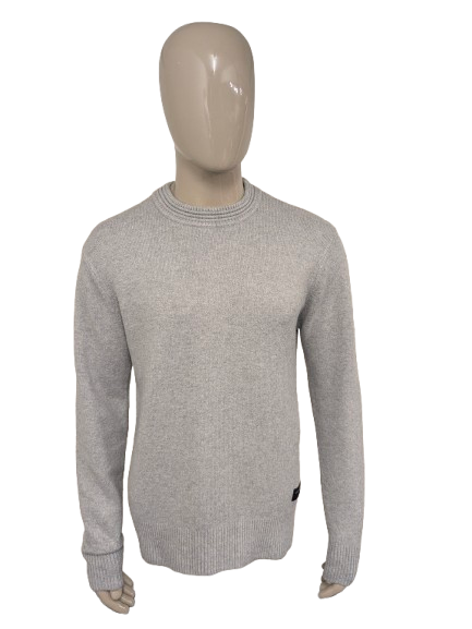 Jersey Scotch & Soda. Gris claro mezclado. Talla L.