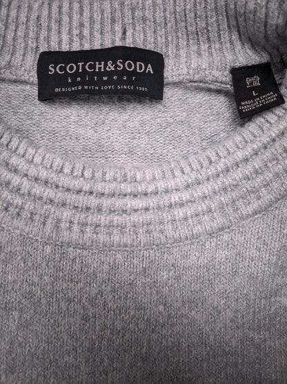 Jersey Scotch & Soda. Gris claro mezclado. Talla L.