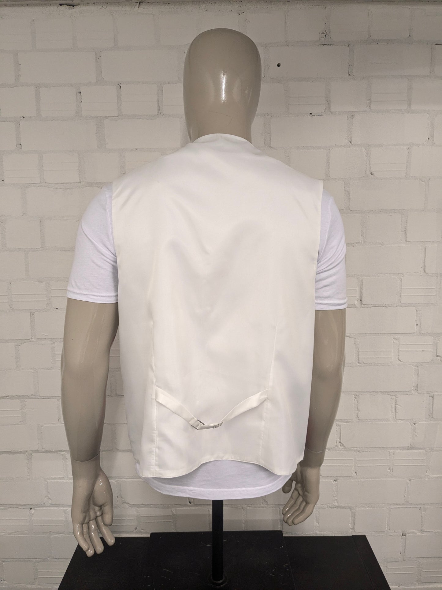 Vintage gilet. Donker en Licht Roze paisley motief. Maat 2XL / XXL.