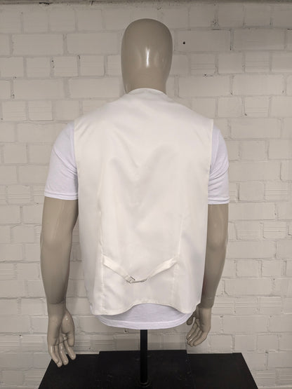 Vintage gilet. Donker en Licht Roze paisley motief. Maat 2XL / XXL.