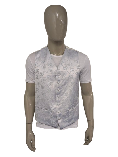 Cristo gilet. Licht Blauw Beige motief. Maat L.