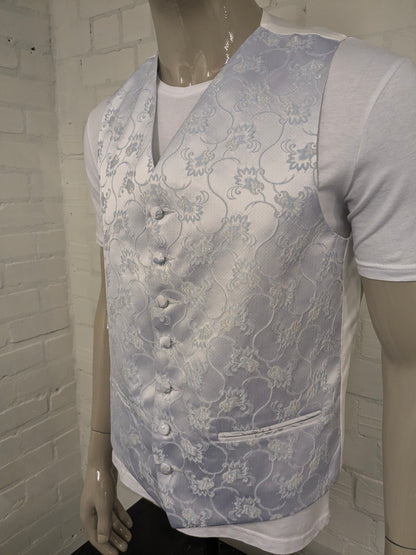 Cristo gilet. Licht Blauw Beige motief. Maat L.