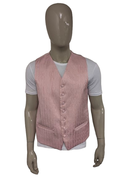 Chaleco picador. Motivo táctil rosa brillante. Talla L.