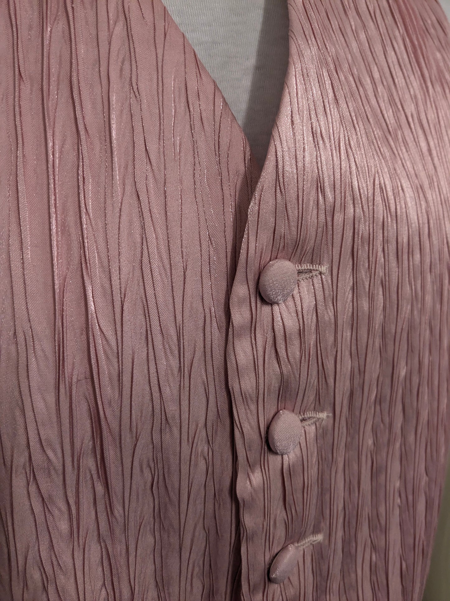 Chaleco picador. Motivo táctil rosa brillante. Talla L.