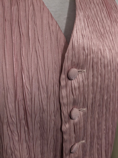 Chaleco picador. Motivo táctil rosa brillante. Talla L.