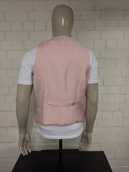 Chaleco picador. Motivo táctil rosa brillante. Talla L.