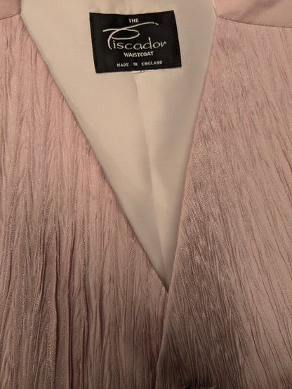 Chaleco picador. Motivo táctil rosa brillante. Talla L.