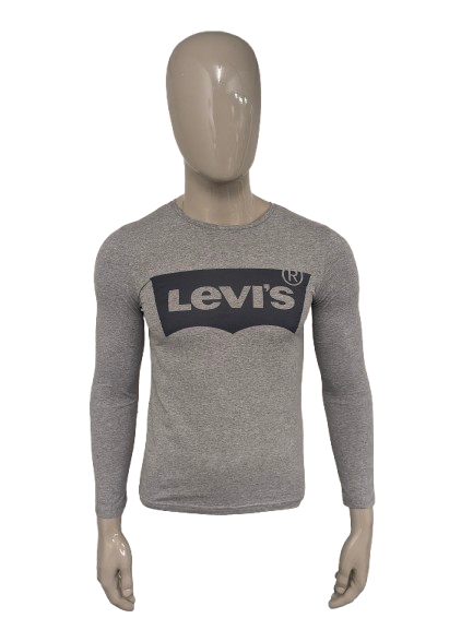 Manica lunga di Levi. Grigio misto a stampa. Taglia S.