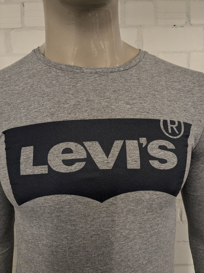 Manica lunga di Levi. Grigio misto a stampa. Taglia S.