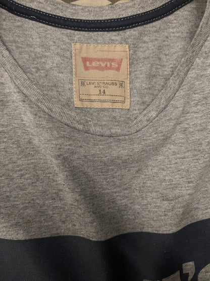 Manica lunga di Levi. Grigio misto a stampa. Taglia S.