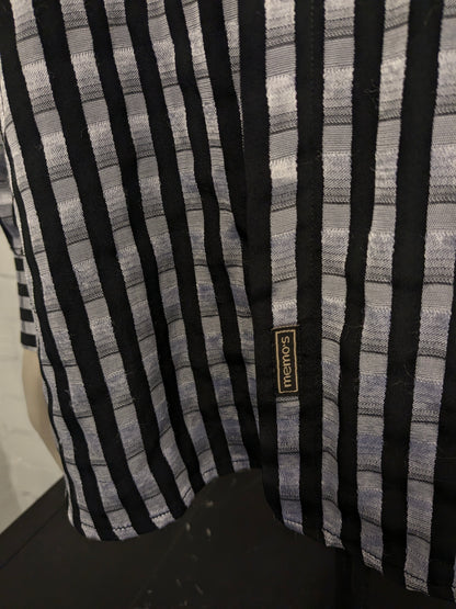 Camicia Memo vintage. Stampa grigio nero. Taglia XL.